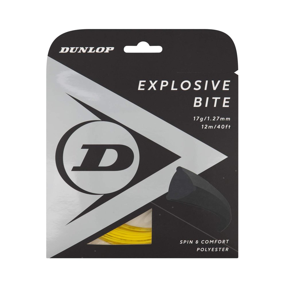 Dunlop Sports Explosive Bite Tennis String, Black, 17g, 1 Set