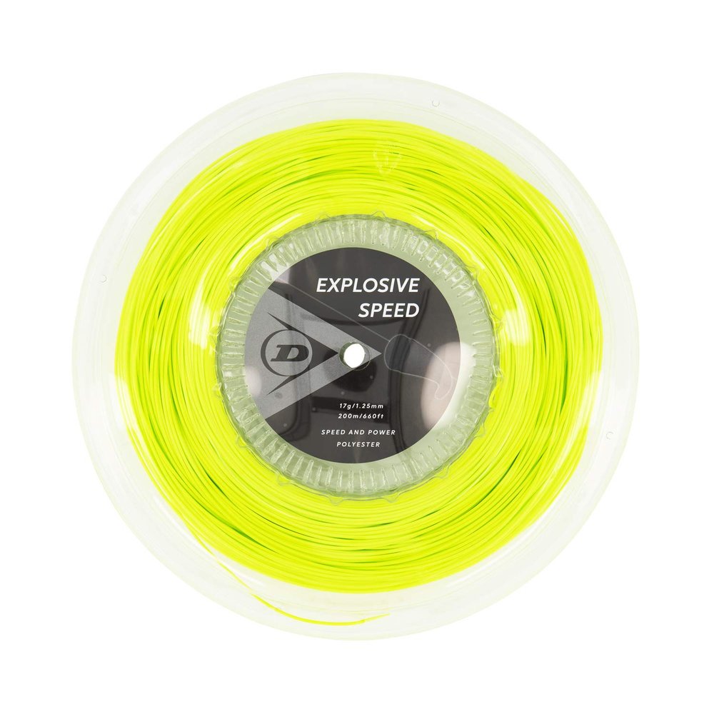 Dunlop Sports Explosive Speed Tennis String, Yellow, 17g, 660' Reel
