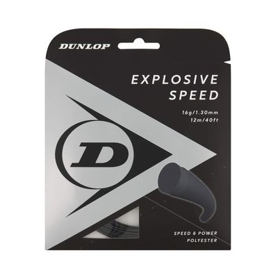 Dunlop Sports Explosive Speed Tennis String, Black, 16g, 1 Set