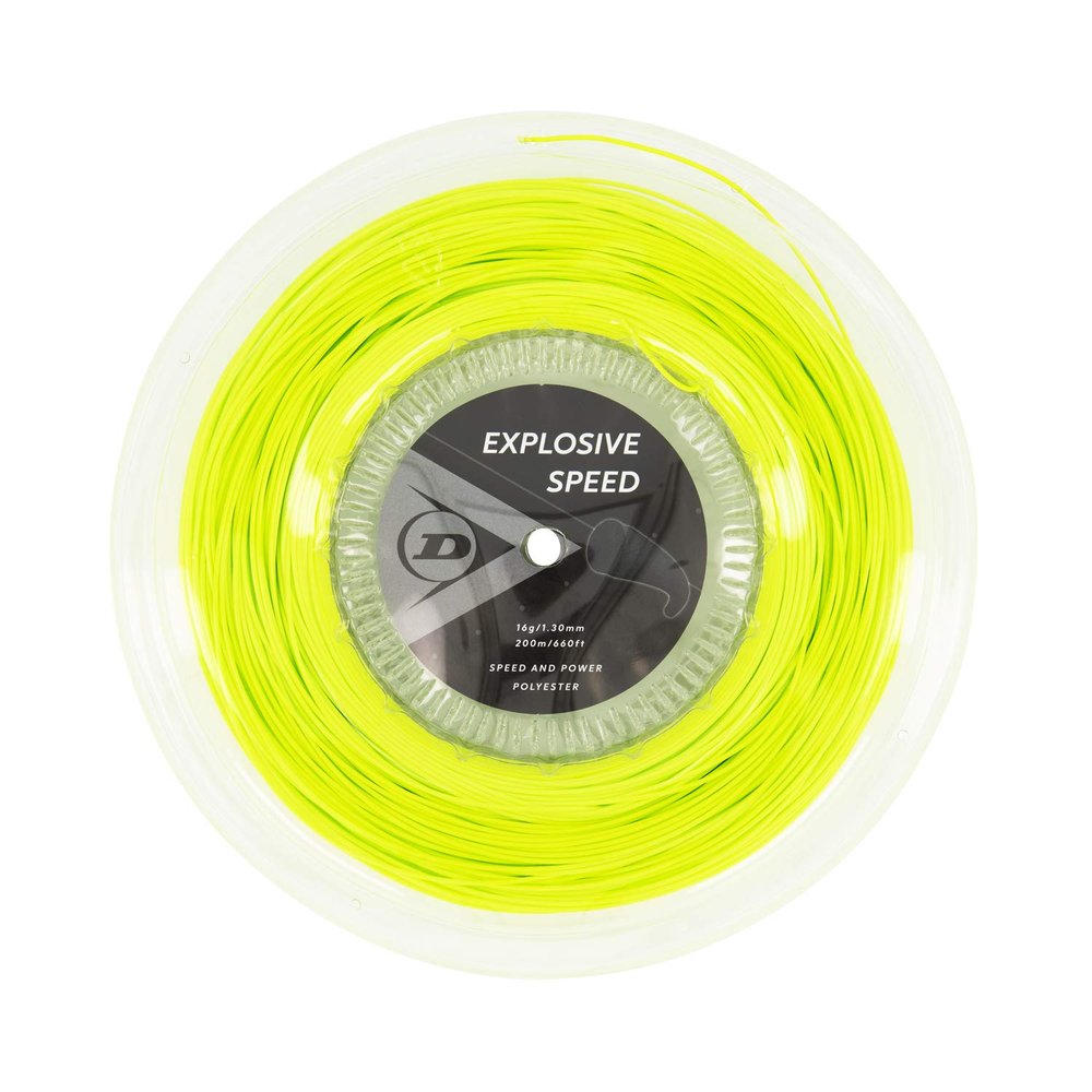 Dunlop Sports Explosive Speed Tennis String, Yellow, 16g, 660' Reel