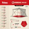 Eskimo Outbreak 650XD Pop-up Portable Insulated Ice Fishing Shelter, 94 sq ft. Fishable Area, 5-7 Person, Red/Black, 143" x 135" view 2