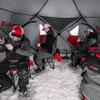 Eskimo Outbreak 650XD Pop-up Portable Insulated Ice Fishing Shelter, 94 sq ft. Fishable Area, 5-7 Person, Red/Black, 143" x 135" view 3