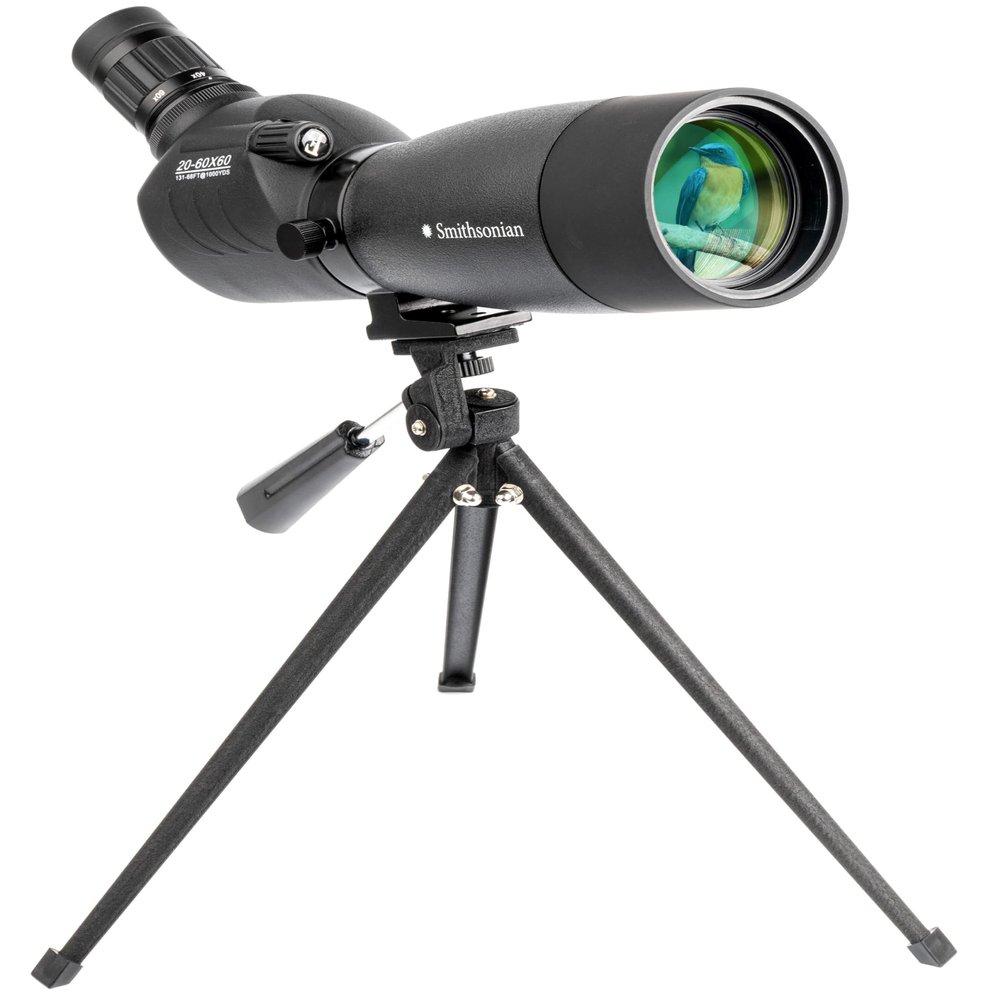 Omano Smithsonian Spotting Scopes for Target Shooting 20-60x60 Spotting Scopes for Bird Watching Best Spotting Scope with Tripod and Phone Adapter for Adults Includes Smithsonian Bird Guide