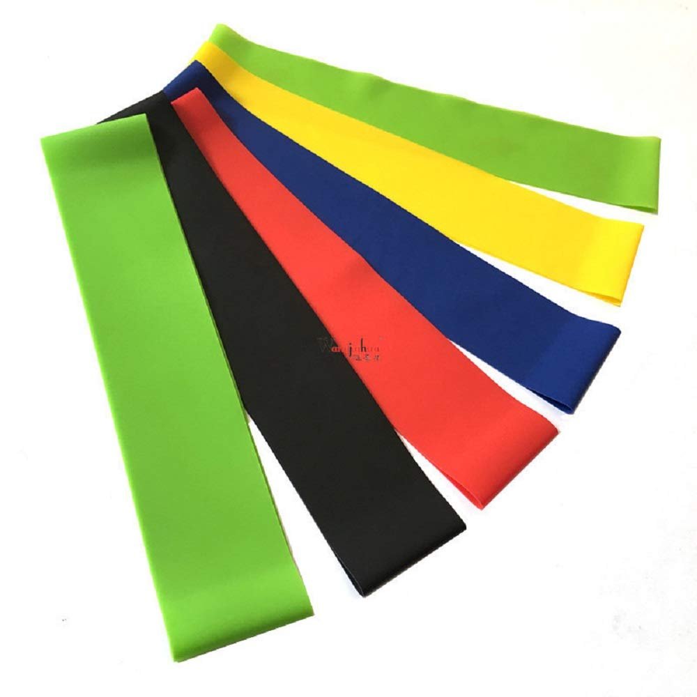 AnHua 5 Pcs Yoga Elastic Bands for Fitness Gum Exercise Gym Strength Resistance Bands Pilates Sport Fitness Bands Workout Equipment