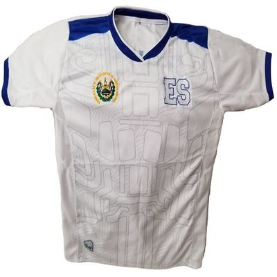 El Salvador National Team Jersey - Camisa Seleccion de El Salvador, La Camisa del pas que te vo nacer (White, Medium)