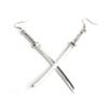 Wixine 2Pairs Sword Earring & Sword and Knight Silver Earrings Dagger Medieval Weapon Drop Sword Jewelry view 2