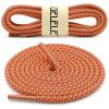 DELELE 2 Pairs 4/25" Thick Round Reflective Shoe Laces Yellow Orange Safety Highlight Rope 47 inches view 2