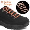 DELELE 2 Pairs 4/25" Thick Round Reflective Shoe Laces Yellow Orange Safety Highlight Rope 47 inches view 3