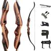 Deerseeker Archery 62" Takedown Recurve Bow Set with Right Hand & Left-Handed Riser Laminated Limbs 20-60 lbs for Adults & Youth, Archery Practice & Bow Hunting (30 lb, Right Hand) view 1