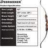 Deerseeker Archery 62" Takedown Recurve Bow Set with Right Hand & Left-Handed Riser Laminated Limbs 20-60 lbs for Adults & Youth, Archery Practice & Bow Hunting (30 lb, Right Hand) view 2
