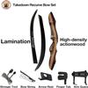 Deerseeker Archery 62" Takedown Recurve Bow Set with Right Hand & Left-Handed Riser Laminated Limbs 20-60 lbs for Adults & Youth, Archery Practice & Bow Hunting (30 lb, Right Hand) view 3