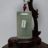 2.4" China Certified Grade A Nature Jadeite Jade Blessing Manjusri and Buddha Hand Carved Necklace Pendant 8578 view 4