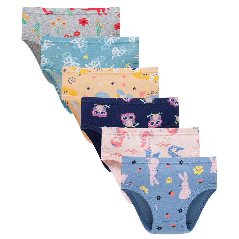 Boboking Toddler Kids Soft Cotton Panties Girls Briefs (Pack of 6) 5years