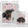 Breeze Decor Dachshund Floral Garden House Flag Set Dog Puppy Spoiled Paw Canine Fur Pet Nature Farm Animal Creature Decoration Banner Small Yard Gift Double-Sided, Made in USA view 2