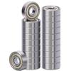 20 Pack 608 ZZ Ball Bearing, Bearing Steel & Double Iron Sealed Miniature Deep Groove 608 zz Bearings for Skateboards, Inline Skates, Scooters, Roller Blade Skates & Long Boards (8mm x 22mm x 7mm) view 1