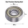 20 Pack 608 ZZ Ball Bearing, Bearing Steel & Double Iron Sealed Miniature Deep Groove 608 zz Bearings for Skateboards, Inline Skates, Scooters, Roller Blade Skates & Long Boards (8mm x 22mm x 7mm) view 2