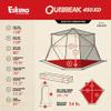 Eskimo Outbreak 450XD Pop-up Portable Insulated Ice Fishing Shelter, 75 sq ft. Fishable Area, 4-5 Person,Red/Black view 2