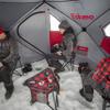 Eskimo Outbreak 450XD Pop-up Portable Insulated Ice Fishing Shelter, 75 sq ft. Fishable Area, 4-5 Person,Red/Black view 4