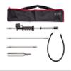 A MC JIOU Fishing Pole Spear Trigger Glass Fiber 5.5' Travel 3 Pieces Hawaiian Sling with 3 Prong Tip and Bag view 1