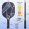 YC DGYCASI Pickleball Paddles Set of 2, USAPA Approved Carbon Fiber Surface Pickleball Set, Lightweight Pickle Ball Rackets 2 Pack, 2 Outdoor Pickleball, 2 Indoor Pickleball, 1 Pickleball Bag view 3