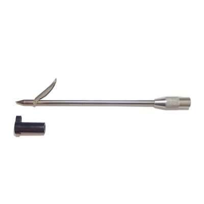 A MC JIOU Spearfishing 12" 17-4PH Spring Steel Pole Spear Tip, Single Barb Head