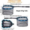 PLUSINNO Floating Fishing Net for Steelhead, Salmon, Fly, Kayak, Catfish, Bass, Trout Fishing, Rubber Coated Landing Net for Easy (19.7"/50cm Hoop Size Length 1.35M Blue (Telescopic Pole)) view 2
