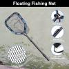 PLUSINNO Floating Fishing Net for Steelhead, Salmon, Fly, Kayak, Catfish, Bass, Trout Fishing, Rubber Coated Landing Net for Easy (19.7"/50cm Hoop Size Length 1.35M Blue (Telescopic Pole)) view 3