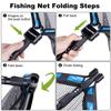 PLUSINNO Floating Fishing Net for Steelhead, Salmon, Fly, Kayak, Catfish, Bass, Trout Fishing, Rubber Coated Landing Net for Easy (19.7"/50cm Hoop Size Length 1.35M Blue (Telescopic Pole)) view 4
