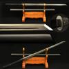GLW Sword Japanese Black Blade Ninja Sword1060 High Carbon Steel Kiriha Zukuri Blade Sharp view 1