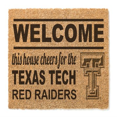 KH Sports Fan Texas Tech Red Raiders Welcome Coir Doormat, 18x30 Inches, Red Raiders Outdoor Rug; Display Your Team Spirit with This Unique Texas Tech Red Raiders Doormat