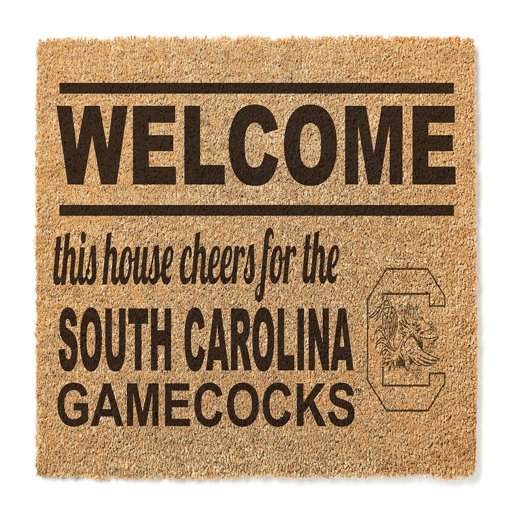 KH Sports Fan South Carolina Gamecocks Welcome Coir Doormat, 18x30 Inches, Gamecocks Outdoor Rug; Display Your Team Spirit with This Unique South Carolina Gamecocks Doormat