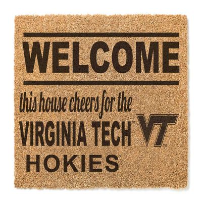 KH Sports Fan Virginia Tech Hokies Welcome Coir Doormat, 18x30 Inches, Hokies Outdoor Rug; Display Your Team Spirit with This Unique Virginia Tech Hokies Doormat