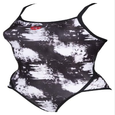 ARENA Women's Print Superfly Back MaxLife One Piece Athletic Training Swimsuit, Camo Clouds, 22