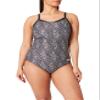 ARENA Women's Kikko Light Drop Back One Piece - Chlorine Resistant, UV Protection, Supportive Thin Straps Swimsuit,Black-Multi Black,20 view 1