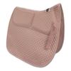 ECP Equine Comfort Products Contoured Correction Dressage Saddle Pad with Adjustable Memory Foam Shims, Quilted Poly-Cotton Design, Pressure Relief for Horses with Swayback or Muscle Loss, Pale Peach view 1