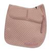 ECP Equine Comfort Products Contoured Correction Dressage Saddle Pad with Adjustable Memory Foam Shims, Quilted Poly-Cotton Design, Pressure Relief for Horses with Swayback or Muscle Loss, Pale Peach view 2