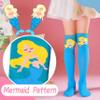 ANTSANG Kids Girls Knee High Socks Long Boot Crazy Silly Fun Gift Cute Tall Animal Socks for Child 6 Pairs Stocking Stuffers Gifts for 10 Year Old Girls Birthday Gifts Ideas(Mermaid Animals) view 4