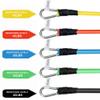 11 Pack Exercise Resistance Bands with Handles Exercise Stretch Fitness Home Set, With 5 Stackable Exercise Bands with Carry Bag, Handles, Legs Ankle Straps & Door Anchor, Automatic Counting Jump Rope view 2