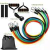 11 Pack Exercise Resistance Bands with Handles Exercise Stretch Fitness Home Set, With 5 Stackable Exercise Bands with Carry Bag, Handles, Legs Ankle Straps & Door Anchor, Automatic Counting Jump Rope view 3