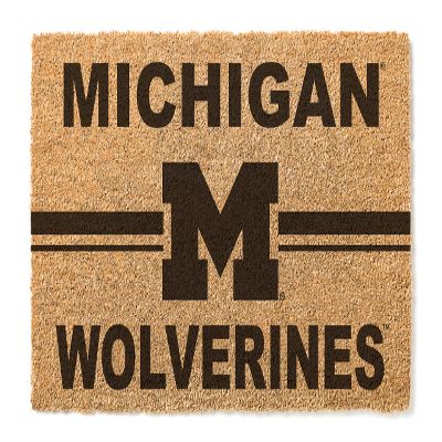 KH Sports Fan Michigan Wolverines Logo Team Coir Doormat, Multi,1063100330