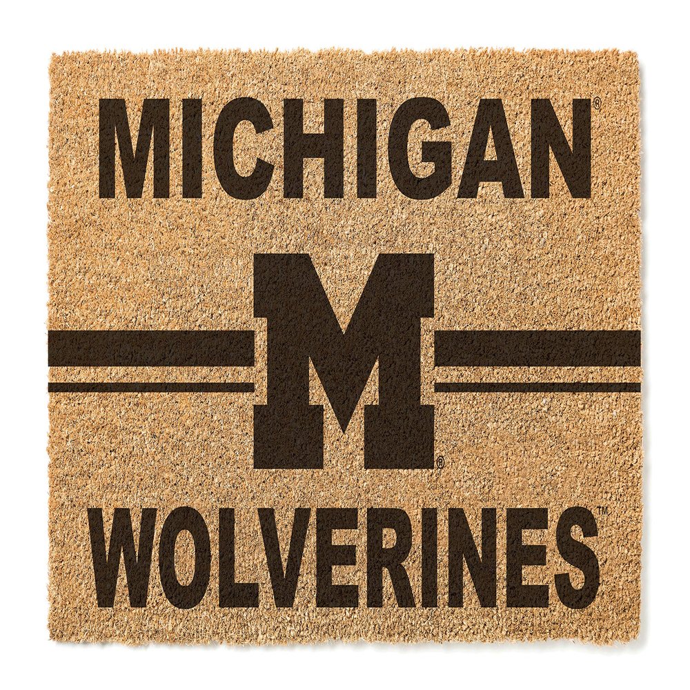 KH Sports Fan Michigan Wolverines Logo Team Coir Doormat, Multi,1063100330