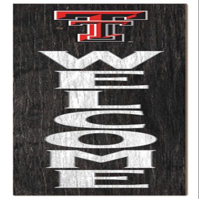 KH Sports Fan Texas Tech Red Raiders Welcome Porch Leaner, 11x46 Inches, Red Raiders Outdoor Welcome Sign; Display Your Team Spirit with This Texas Tech Red Raiders Plaque