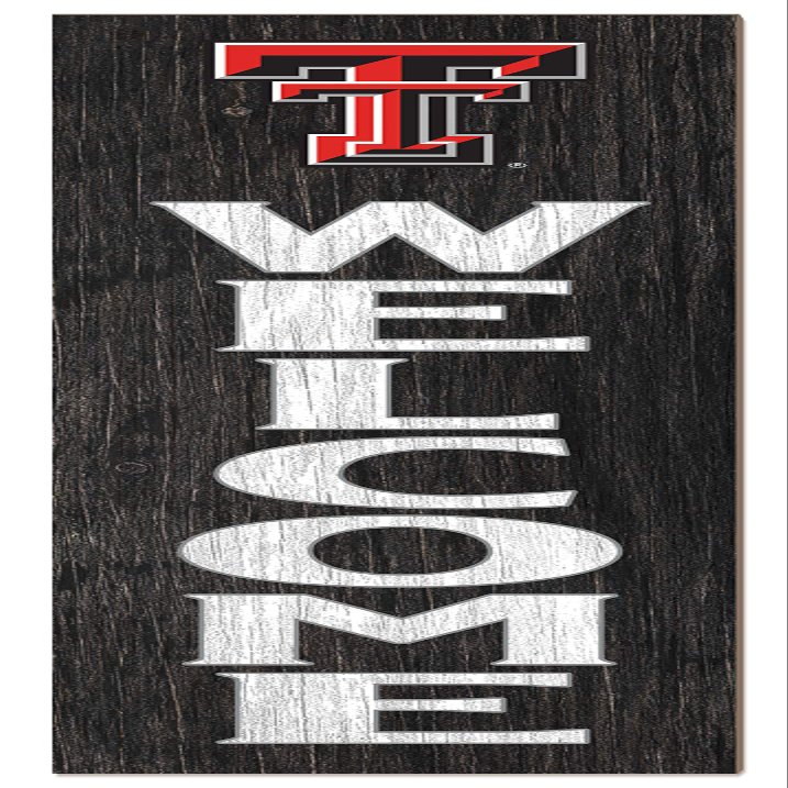 KH Sports Fan Texas Tech Red Raiders Welcome Porch Leaner, 11x46 Inches, Red Raiders Outdoor Welcome Sign; Display Your Team Spirit with This Texas Tech Red Raiders Plaque