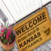 KH Sports Fan Kansas Jayhawks Welcome Coir Doormat, 18x30 Inches, Jayhawks Outdoor Rug; Display Your Team Spirit with This Unique Kansas Jayhawks Doormat view 2