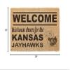 KH Sports Fan Kansas Jayhawks Welcome Coir Doormat, 18x30 Inches, Jayhawks Outdoor Rug; Display Your Team Spirit with This Unique Kansas Jayhawks Doormat view 3