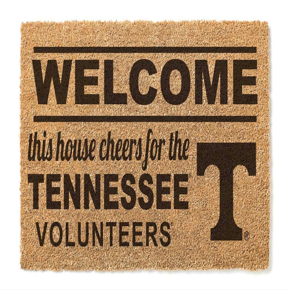KH Sports Fan Tennessee Volunteers Welcome Coir Doormat, 18x30 Inches, Volunteers Outdoor Rug; Display Your Team Spirit with This Unique Tennessee Volunteers Doormat