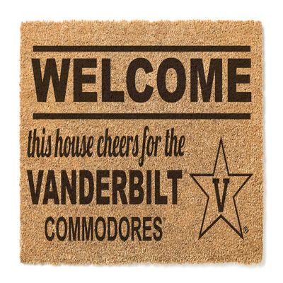 KH Sports Fan Vanderbilt Commodores Welcome Coir Doormat, 18x30 Inches, Commodores Outdoor Rug; Display Your Team Spirit with This Unique Vanderbilt Commodores Doormat