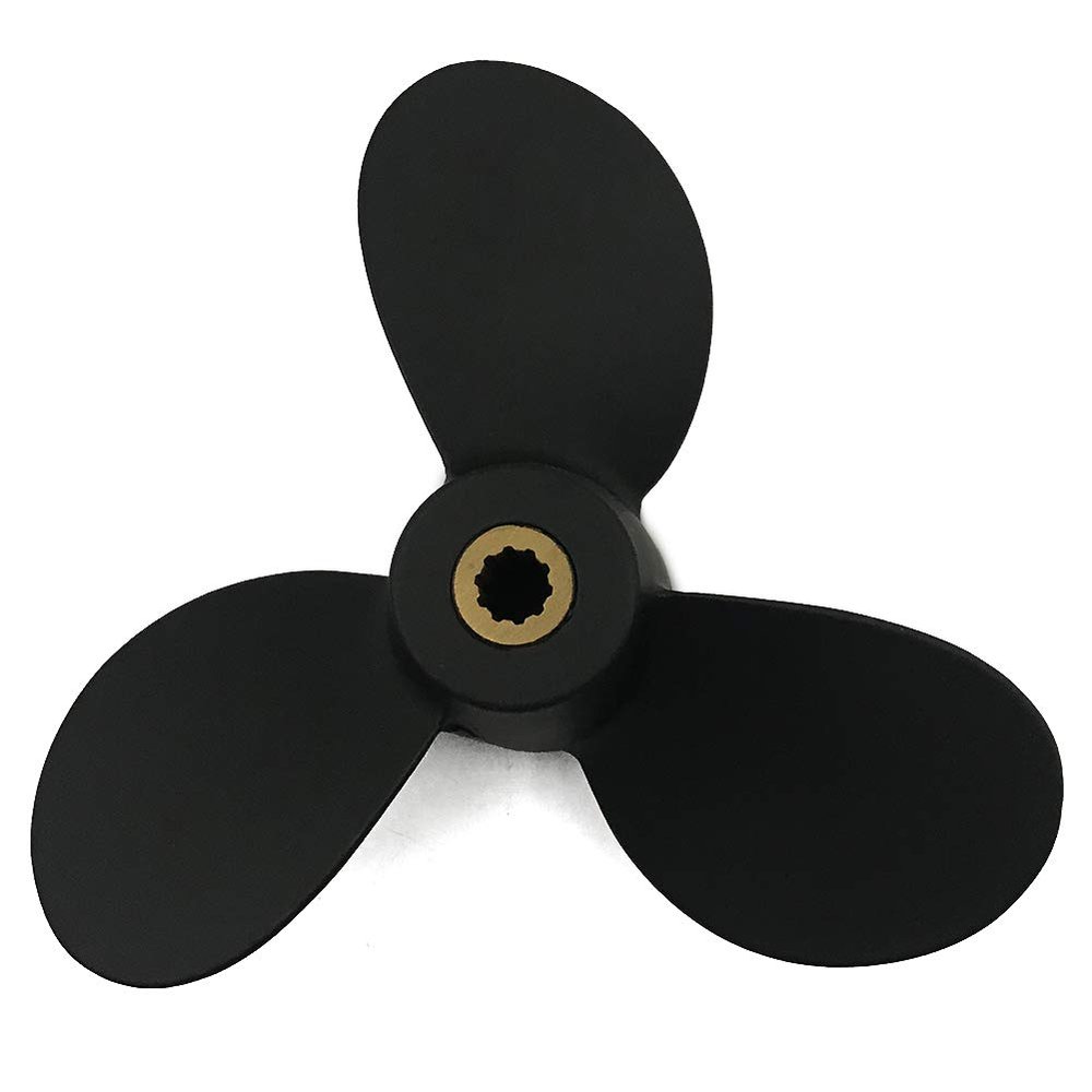 Captain Aluminum Outboard Propeller Fit Suzuki Engines 4-6HP 10 Tooth Spline RH (7 1/2x6 1/2)