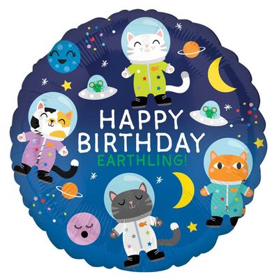 Anagram Std Birthday Space Cats Balloon