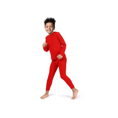 Rocky Thermal Underwear Kids, Boys Thermal Underwear Set Long Johns Thermals Kids Base Layer kid thermals top bottom set Boys Winter Clothes Shirt & Pants, Ski/Extreme Cold (Red, X-Small)